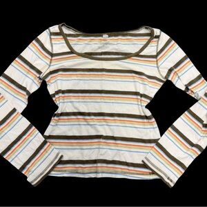 Arizona Jean Co. striped long sleeve 100% cotton top